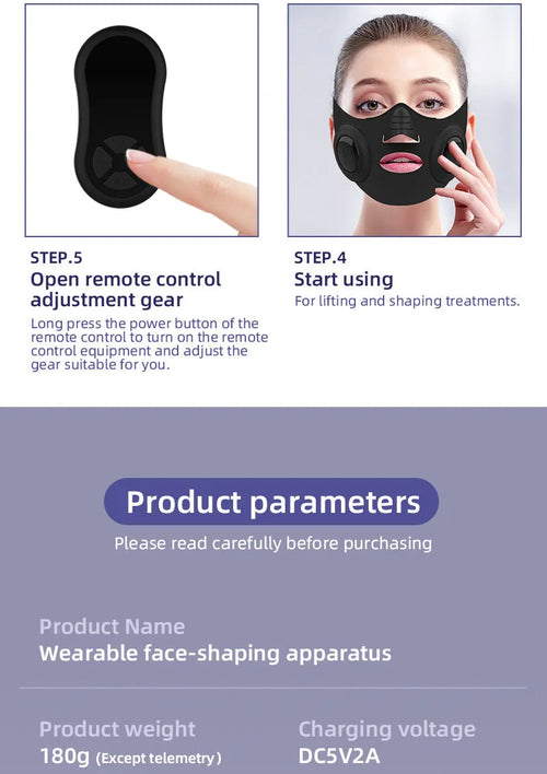Black photon rejuvenation beauty mask device for facial skincare with USB cable.