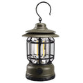 Portable camping head lamp lantern in dark green, black, and red colour options with super bright LED light.