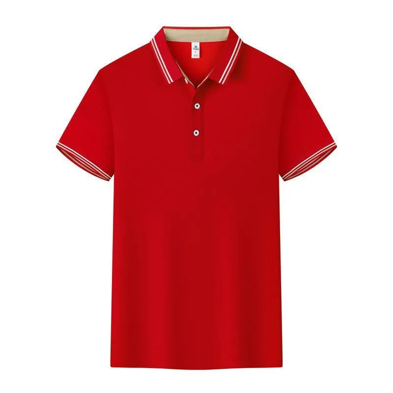 Cotton blend short sleeve polo workwear with collar in slim fit, available in multiple colours and sizes