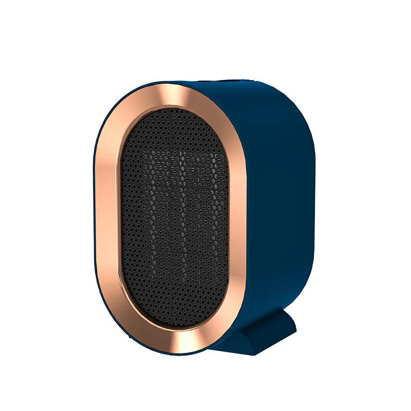 Desktop electric heater with ceramic heating element in choice of colours with international plug options