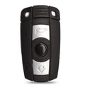 BMW CAS3 semi-intelligent remote car key fob with three blank metal blades attached.