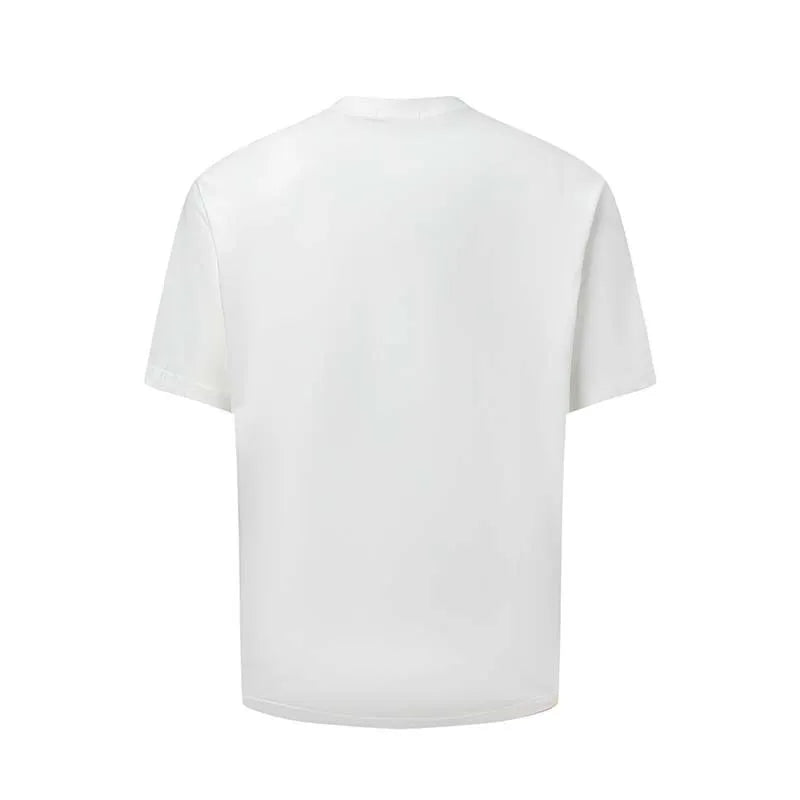 Men's American retro style t-shirt with letter print design in blue colour
