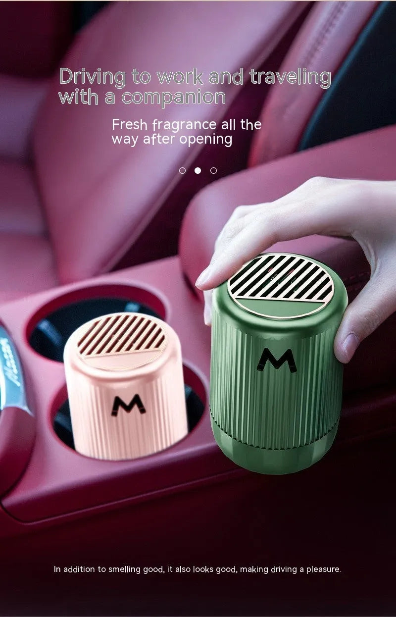 Solid car aromatherapy decoration cup measuring 10 by 6 centimetres.