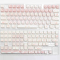 Full set of PBT sublimation keycaps for mechanical keyboard replacement with over 98 individual keys