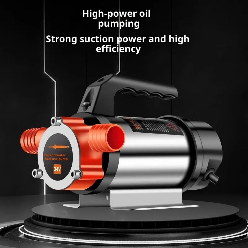 24V DC pumping oil pump with stainless steel body for oil and water dual-use transfer