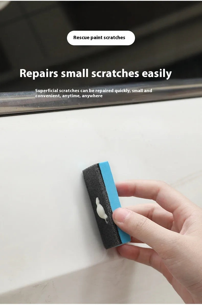 Car repair wax kit with A and B wax compounds and frosted sponge mop for paint scratch removal