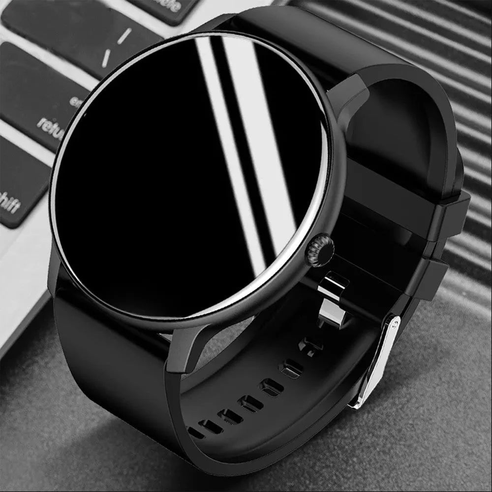 Smart sports watch with blood pressure monitoring on 1.28-inch touch screen display