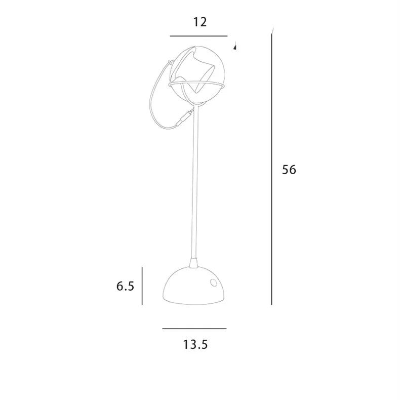 Glass desk lamp with dimmable touch switch and contemporary design for office or home use