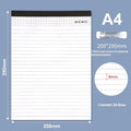 A4 tearable meeting minutes notebook with paper cover showing ivory white interior pages