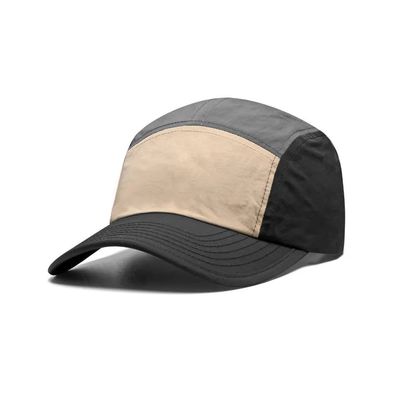 Men's quick-drying polyester-cotton baseball cap with curved brim in four colour options