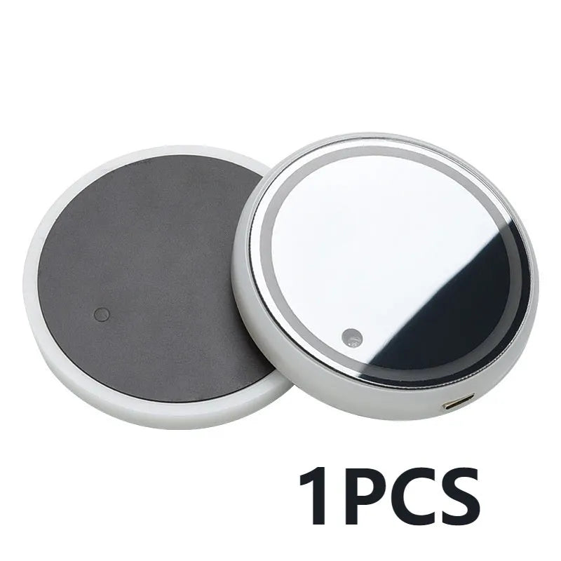 Colourful LED light-up cup coaster for car holder with USB cable and solar panel