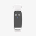 Black and white ultrasonic mosquito repellent bracelet with USB charging cable, compact portable design