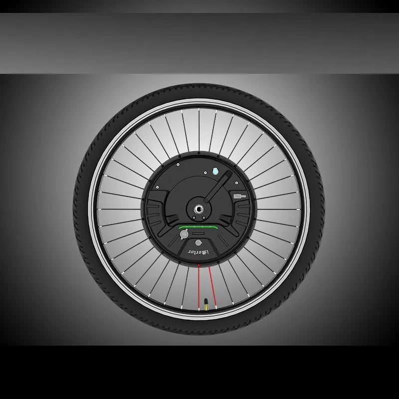 Black alloy hub electric bicycle conversion wheel with Imotor 3.0 system for mountain bike refit