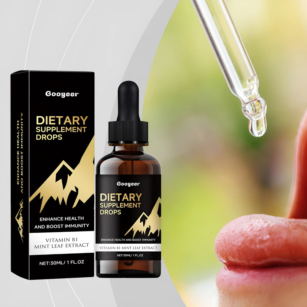 30ml amber glass bottle of Liquidex dietary supplement drops with a calibrated dropper on a white background.