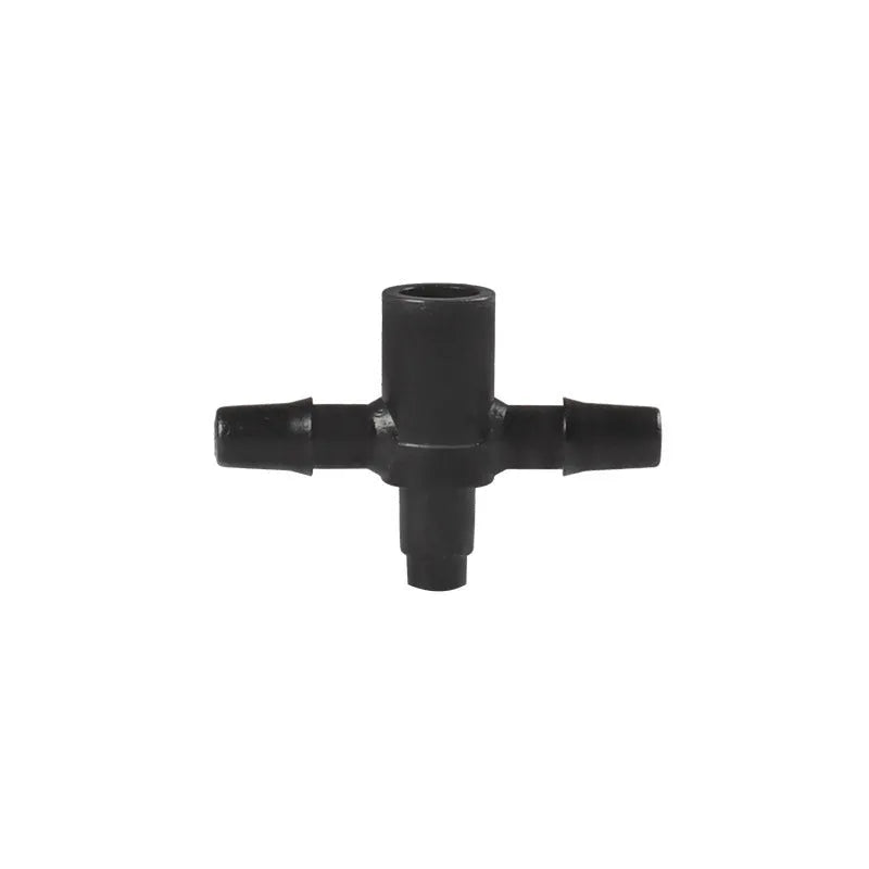PE tee water distributor for micro spray garden irrigation system