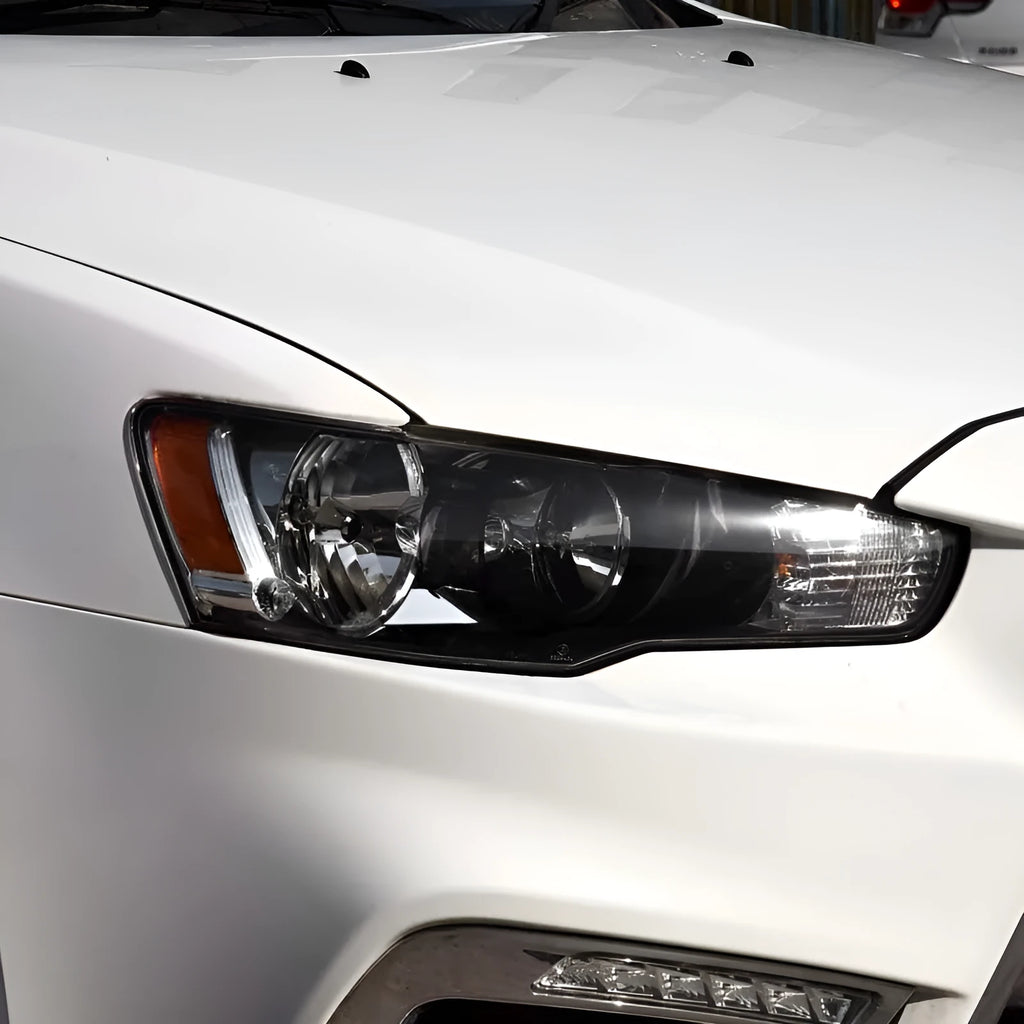 Transparent plastic headlight housing cover for vehicle replacement measuring 50x30x20mm