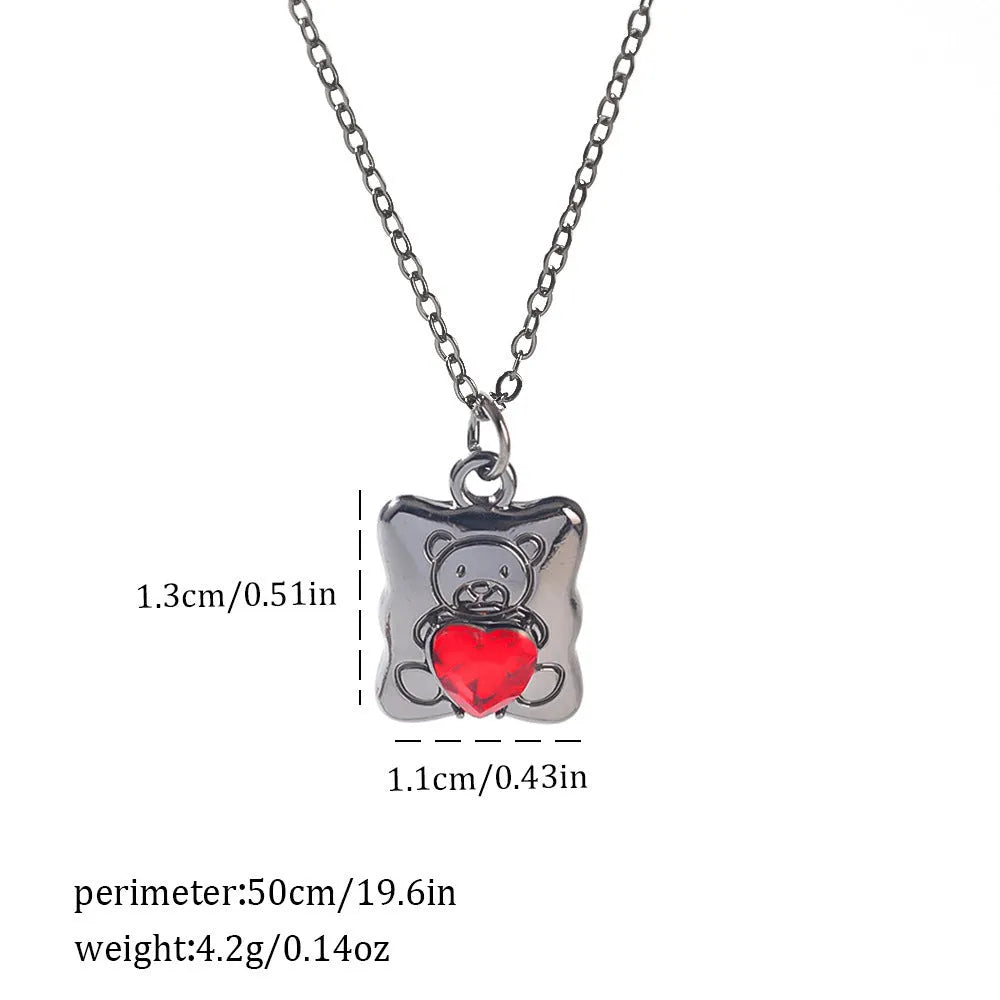 Dark style Halloween necklace with spider and bat pendant designs in electroplated zinc alloy