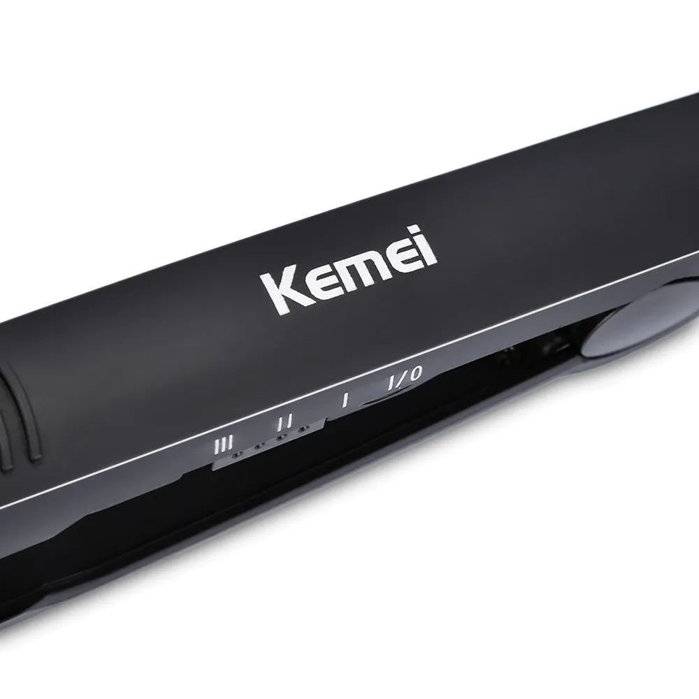 Black ceramic curling iron for short hair with 16-20mm tourmaline barrel and 10 heat settings