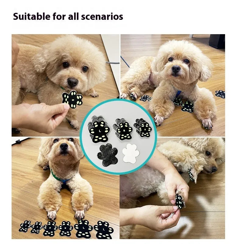 Breathable invisible claw pad foot stickers for dog paw protection in silicone cloth material