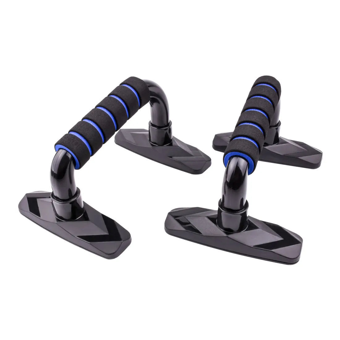 I-shaped push up bars with angled design and PP sponge handles for strength training